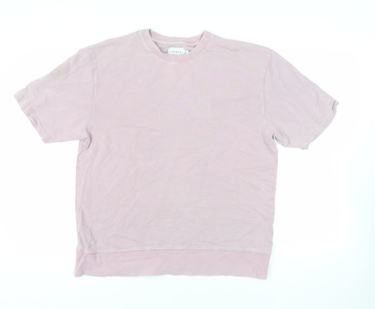 Topman Mens Pink Cotton Pullover Sweatshirt Size M