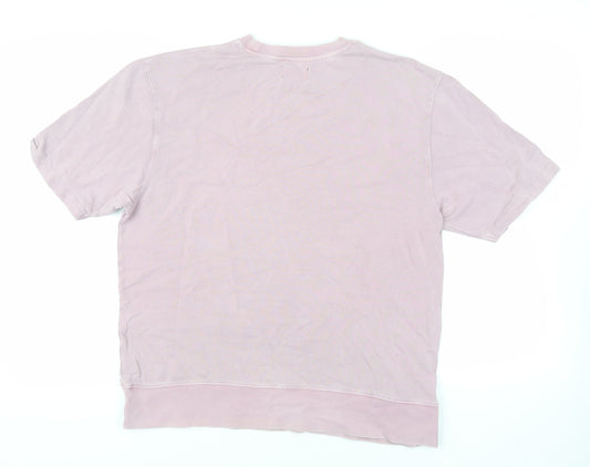 Topman Mens Pink Cotton Pullover Sweatshirt Size M