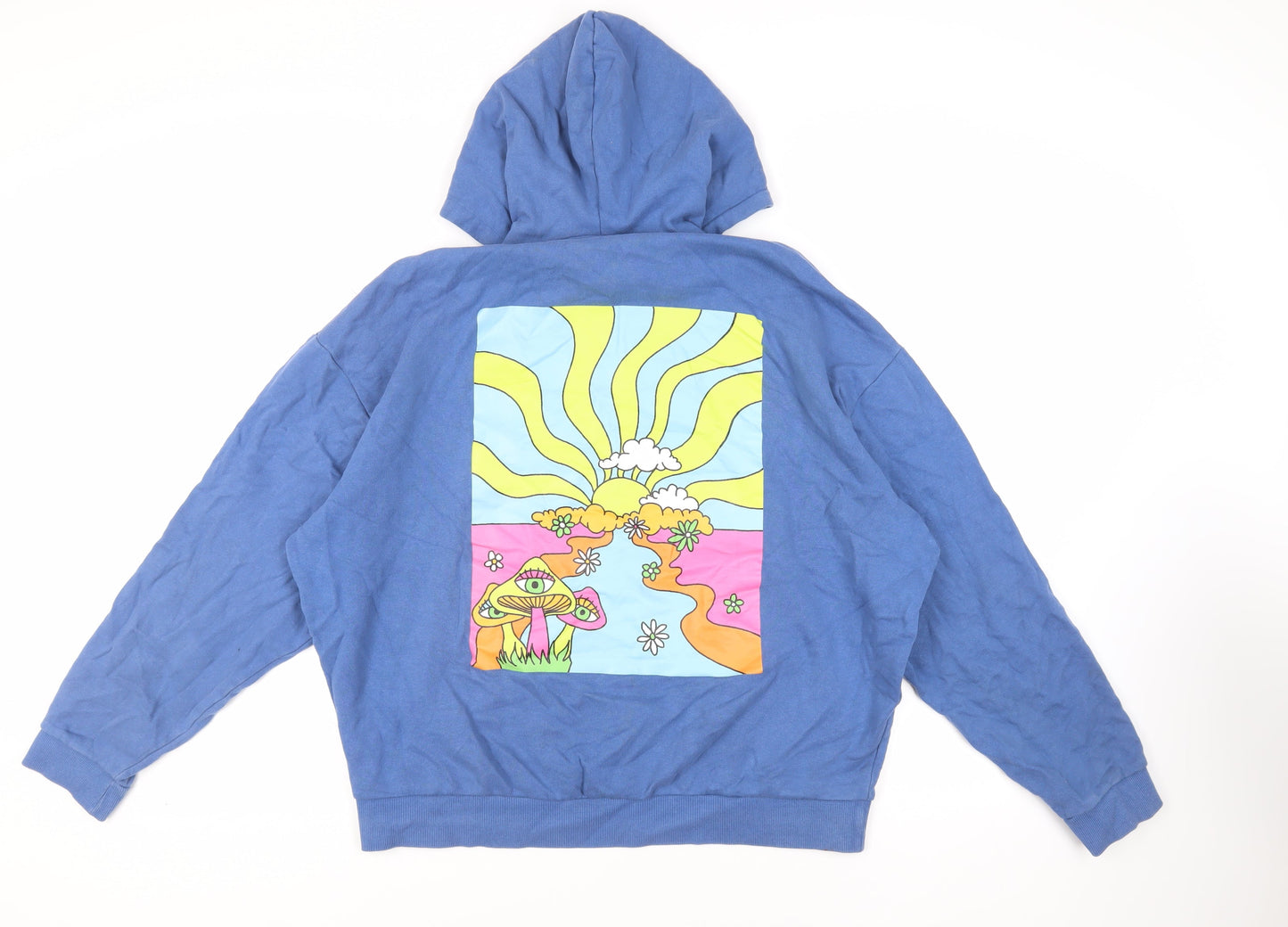 Mens UK Size L ASOS Blue Pullover Hoodie