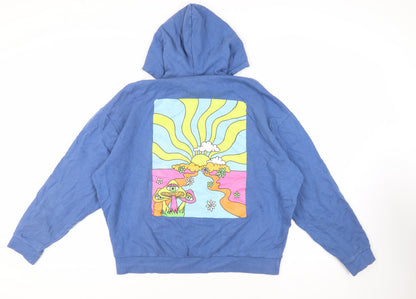 Mens UK Size L ASOS Blue Pullover Hoodie