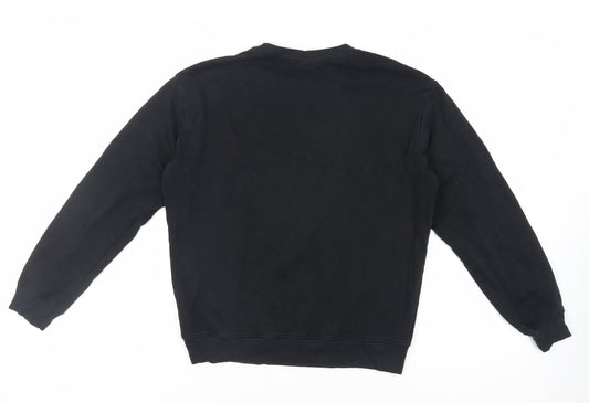 H&M Womens Black Cotton Pullover Sweatshirt Size S Pullover