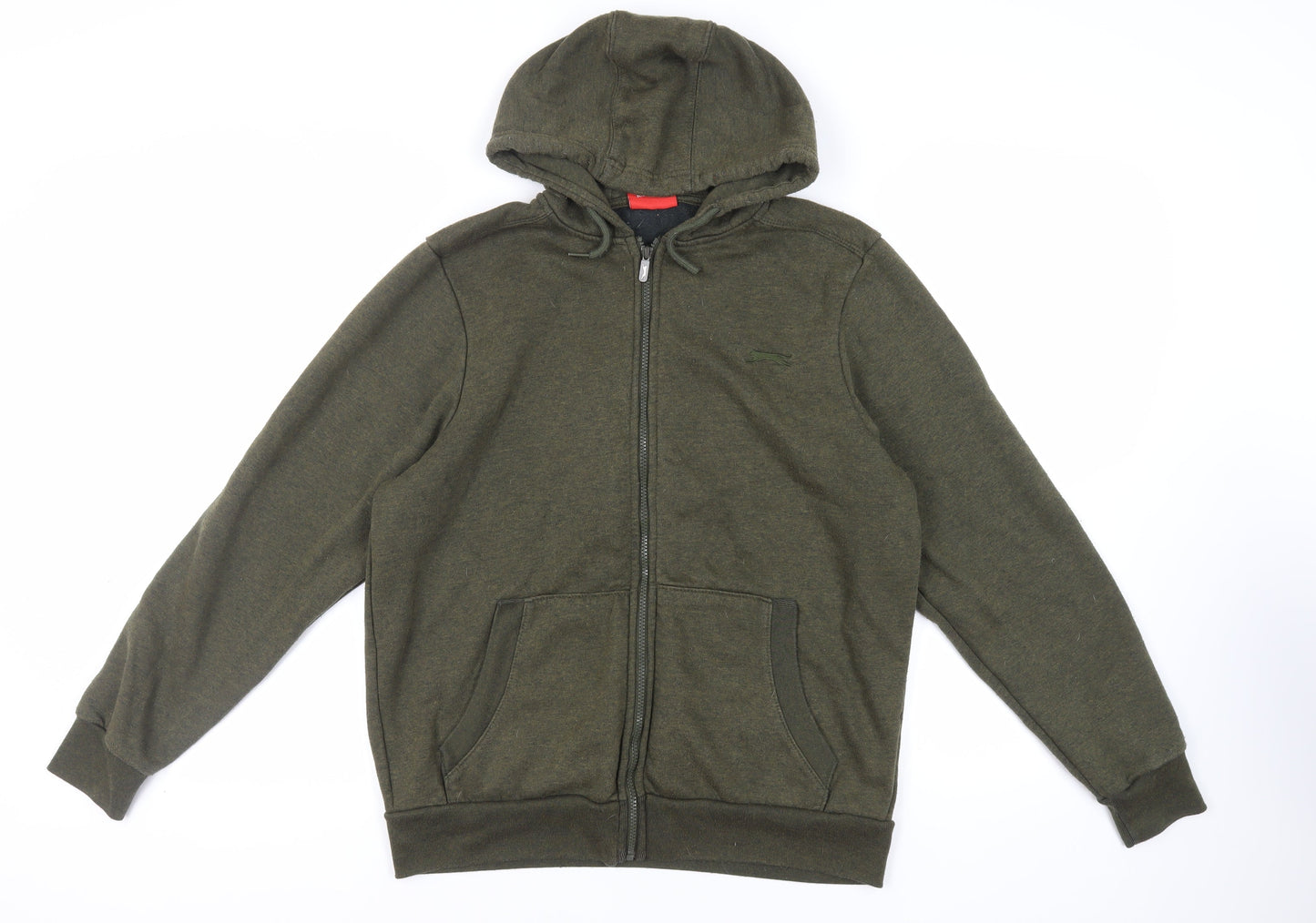 Mens UK Size M Slazenger Green Full Zip Hoodie