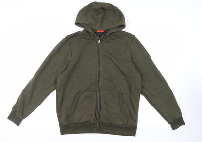 Mens UK Size M Slazenger Green Full Zip Hoodie
