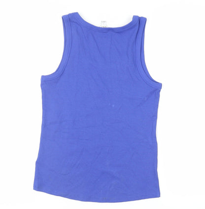 Womens UK Size 16 Marks and Spencer Blue Basic Tank