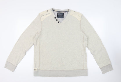 Mens UK Size XL NEXT Beige Pullover Sweatshirt
