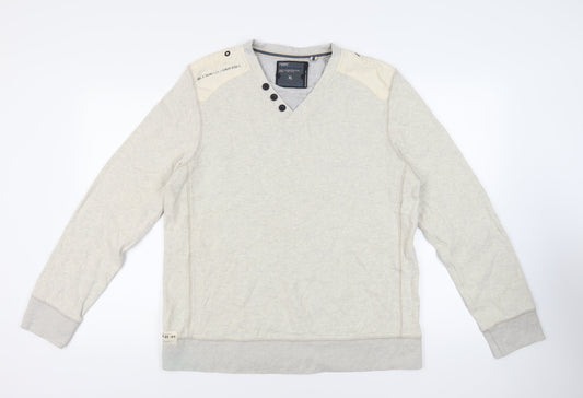 Mens UK Size XL NEXT Beige Pullover Sweatshirt