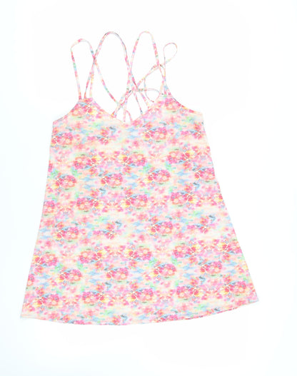 ASOS Swim Womens Multicoloured Floral Polyester Cover Up Size 8 - Strappy