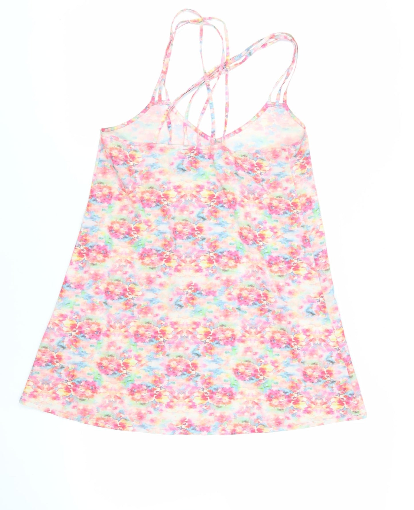 ASOS Swim Womens Multicoloured Floral Polyester Cover Up Size 8 - Strappy