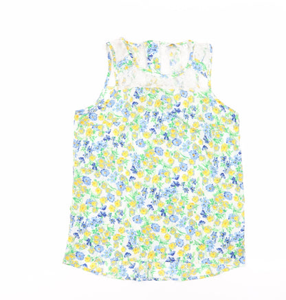 Womens UK Size 8 New Look Multicoloured Basic Tank