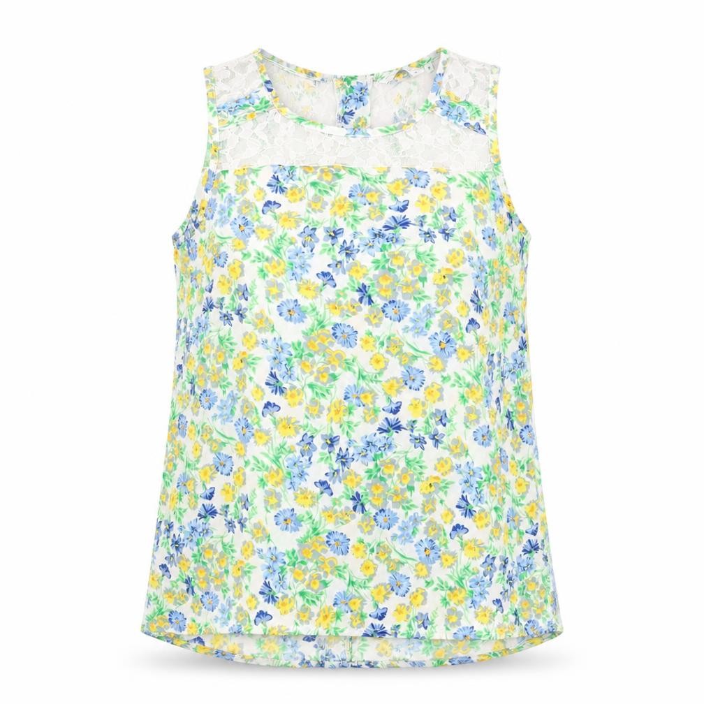 Womens UK Size 8 New Look Multicoloured Basic Tank