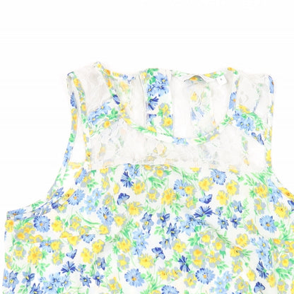 Womens UK Size 8 New Look Multicoloured Basic Tank