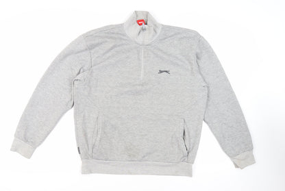 Mens UK Size L Slazenger Grey Pullover Sweatshirt
