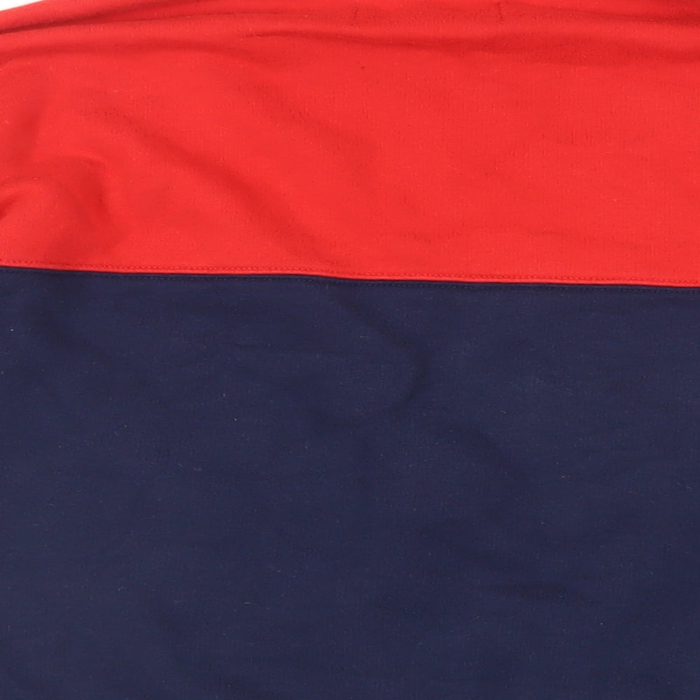 Tna Womens Blue Colourblock Cotton Pullover Sweatshirt Size XS Zip - Logo