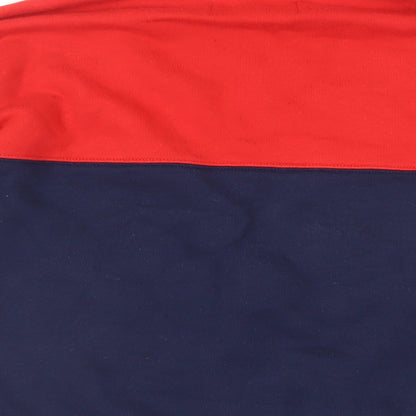 Tna Womens Blue Colourblock Cotton Pullover Sweatshirt Size XS Zip - Logo
