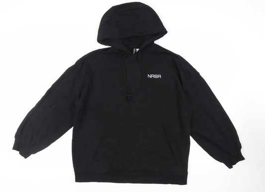 Womens UK Size S Divided by H&M Black Pullover Hoodie