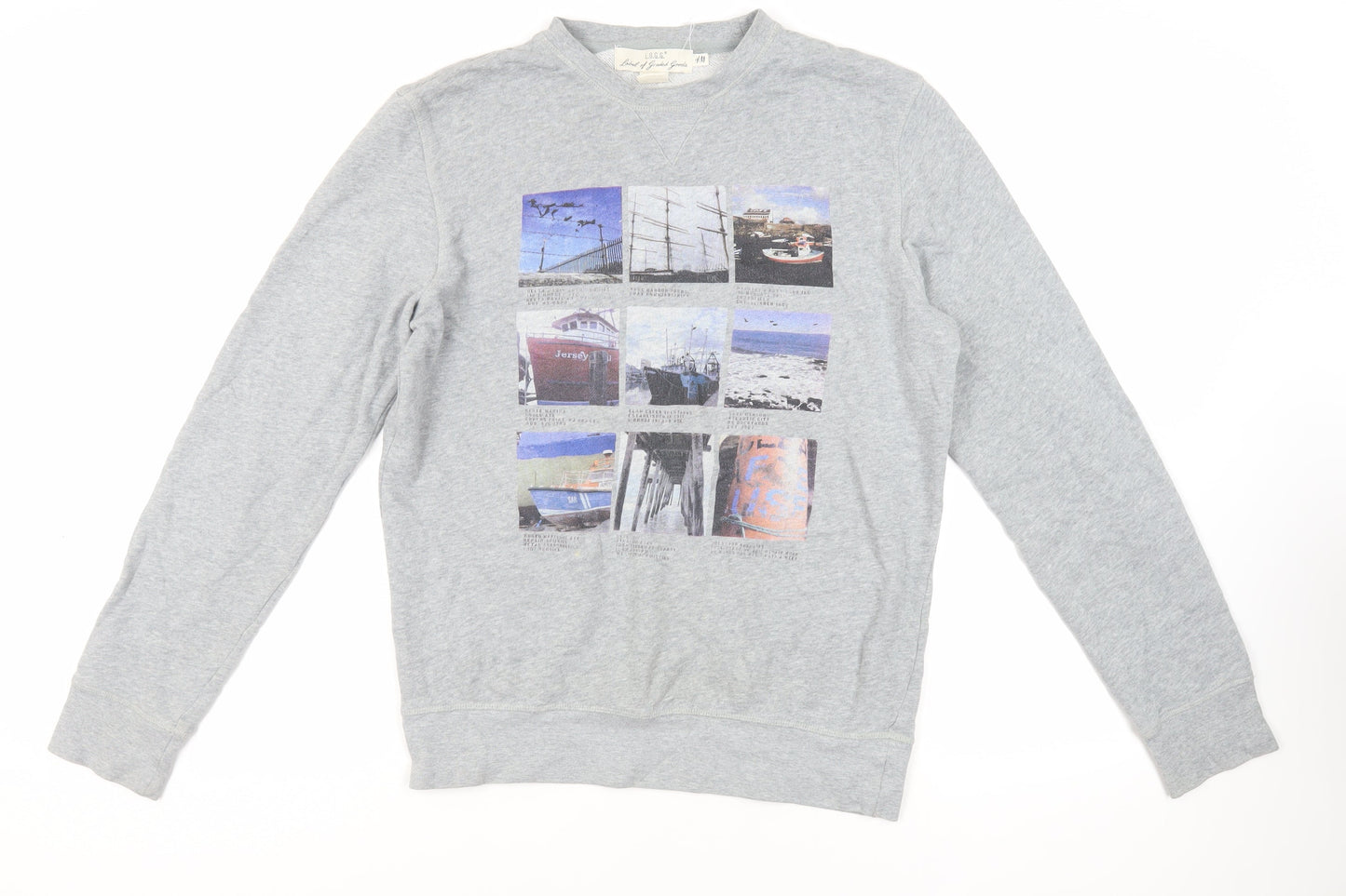 Mens UK Size S H&M Grey Pullover Sweatshirt