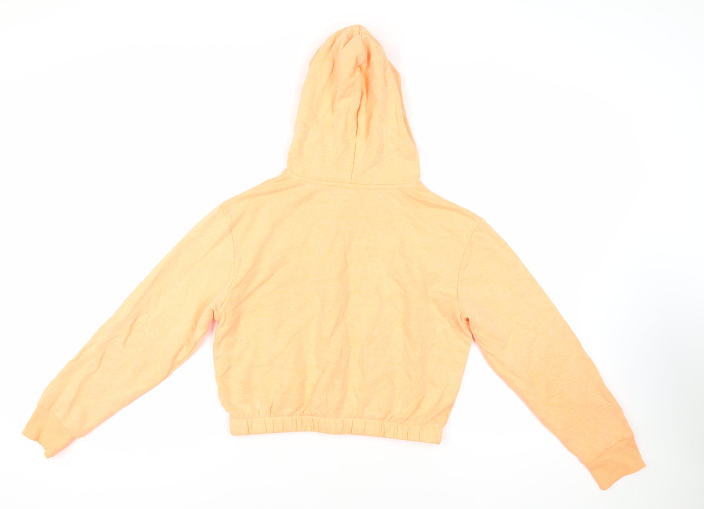 H&M Girls Orange Cotton Pullover Hoodie Size 12-13 Years Pullover - NYC