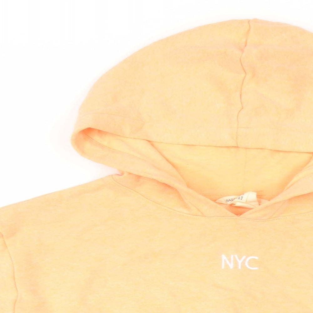 H&M Girls Orange Cotton Pullover Hoodie Size 12-13 Years Pullover - NYC