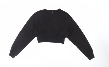 Womens UK Size S Divided by H&M Black Pullover Sweatshirt