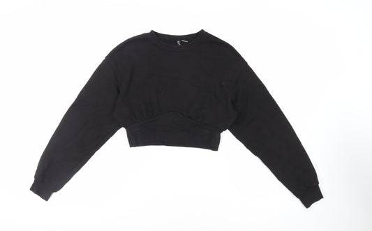 Womens UK Size S Divided by H&M Black Pullover Sweatshirt
