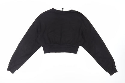 Womens UK Size S Divided by H&M Black Pullover Sweatshirt