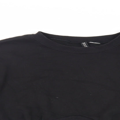 Womens UK Size S Divided by H&M Black Pullover Sweatshirt