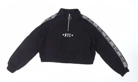 Womens UK Size M Divided by H&M Black Pullover Sweatshirt