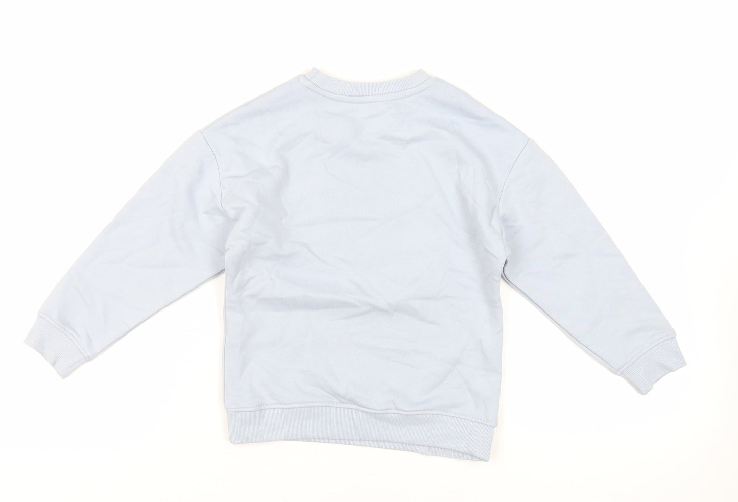 Marks and Spencer Girls Blue Cotton Pullover Sweatshirt Size 5-6 Years Pullover - Paw Patrol