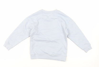 Marks and Spencer Girls Blue Cotton Pullover Sweatshirt Size 5-6 Years Pullover - Paw Patrol