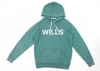 Mens UK Size XS Jack Wills Green Pullover Hoodie