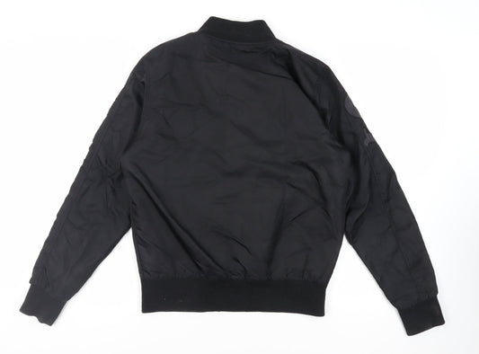 Mens UK Size S BCK & HRSY Black Bomber Jacket