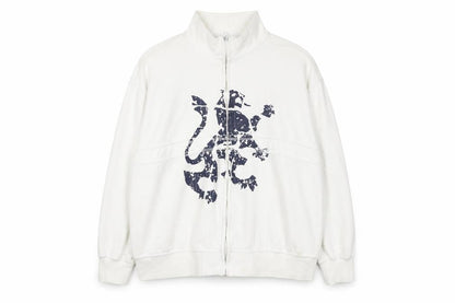 Daniel Lei Mens White Cotton Full Zip Sweatshirt Size XL