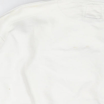 Daniel Lei Mens White Cotton Full Zip Sweatshirt Size XL