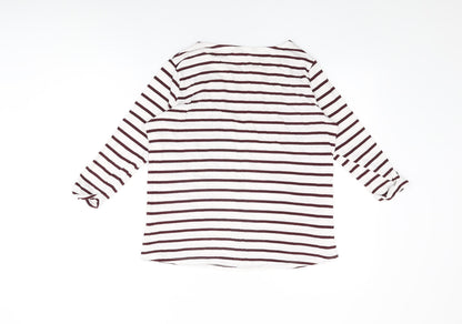 Womens UK Size 10 New Look White Basic T-Shirt