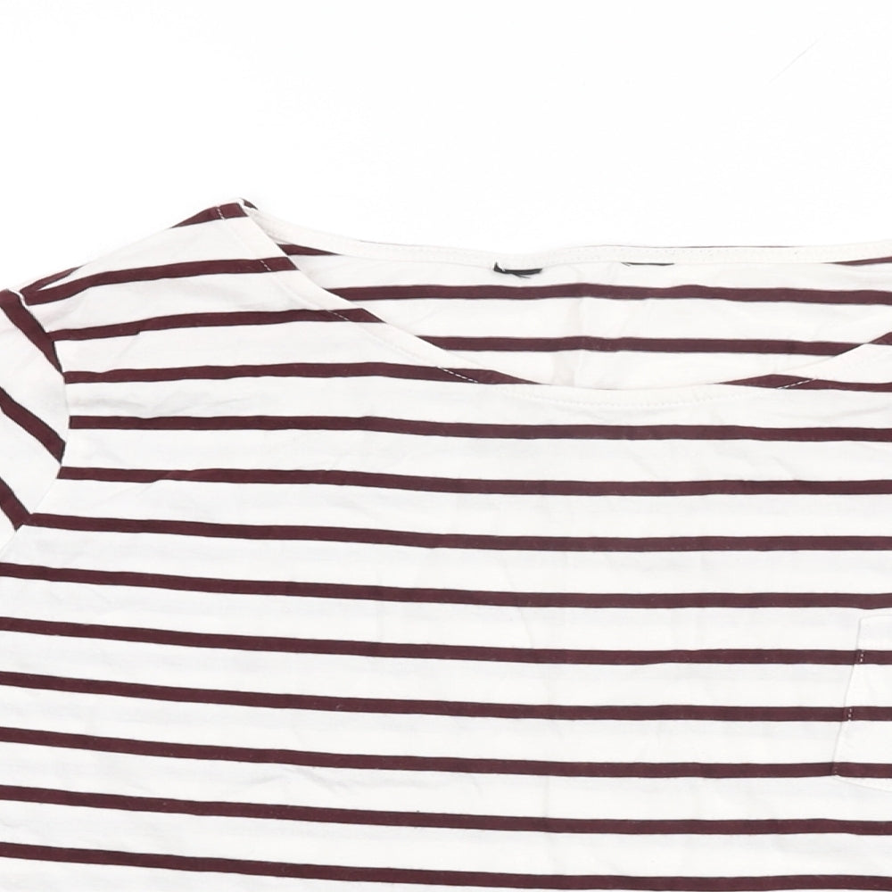 Womens UK Size 10 New Look White Basic T-Shirt