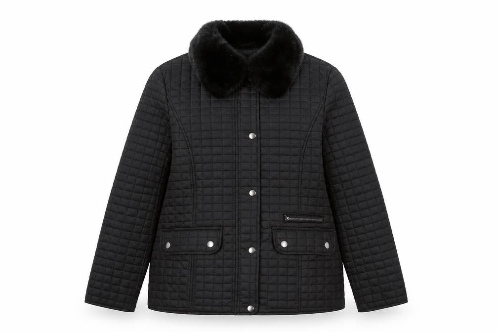 Womens UK Size 14 Precis Black Quilted Coat