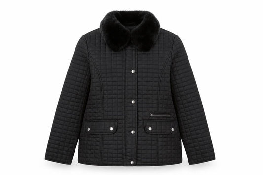 Womens UK Size 14 Precis Black Quilted Coat