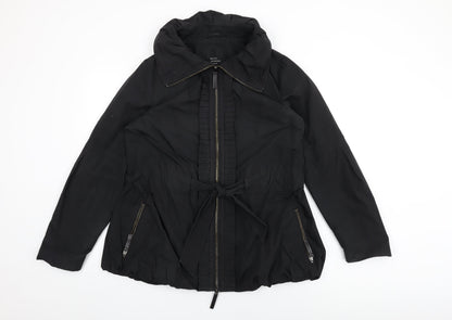 Womens UK Size 16 Betty Jackson Black Black Overcoat