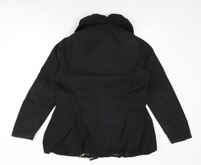 Womens UK Size 16 Betty Jackson Black Black Overcoat