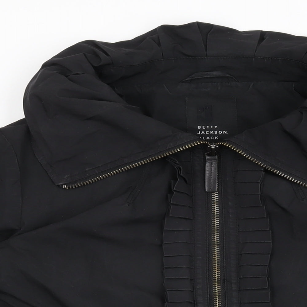 Womens UK Size 16 Betty Jackson Black Black Overcoat