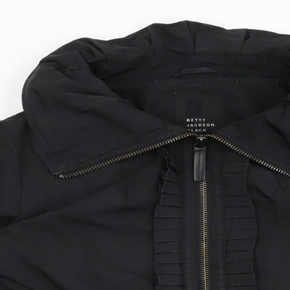 Womens UK Size 16 Betty Jackson Black Black Overcoat