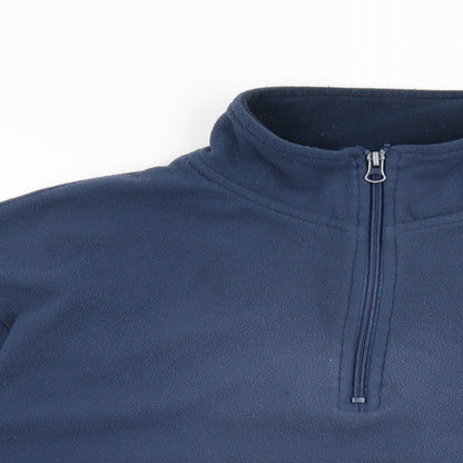 Avenue Womens Blue Polyester Pullover Sweatshirt Size M Zip