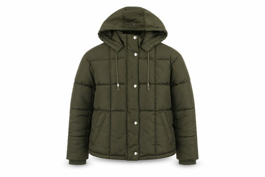 Womens UK Size 6 Topshop Green Puffer Jacket