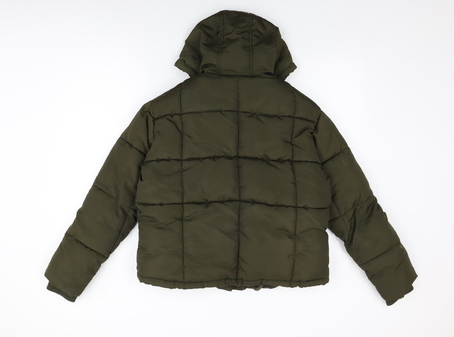Womens UK Size 6 Topshop Green Puffer Jacket