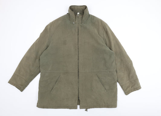 First Avenue Womens Green Jacket Coat Size 18 Zip