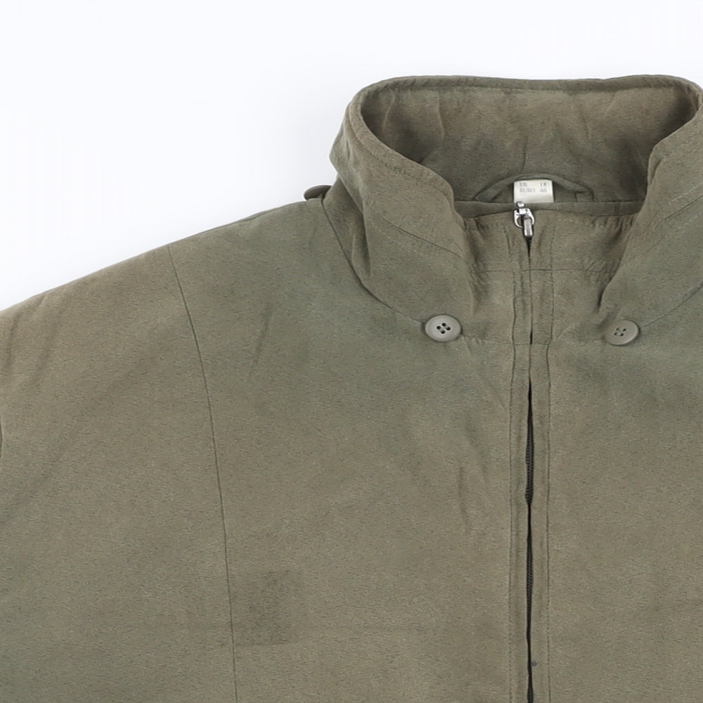 First Avenue Womens Green Jacket Coat Size 18 Zip