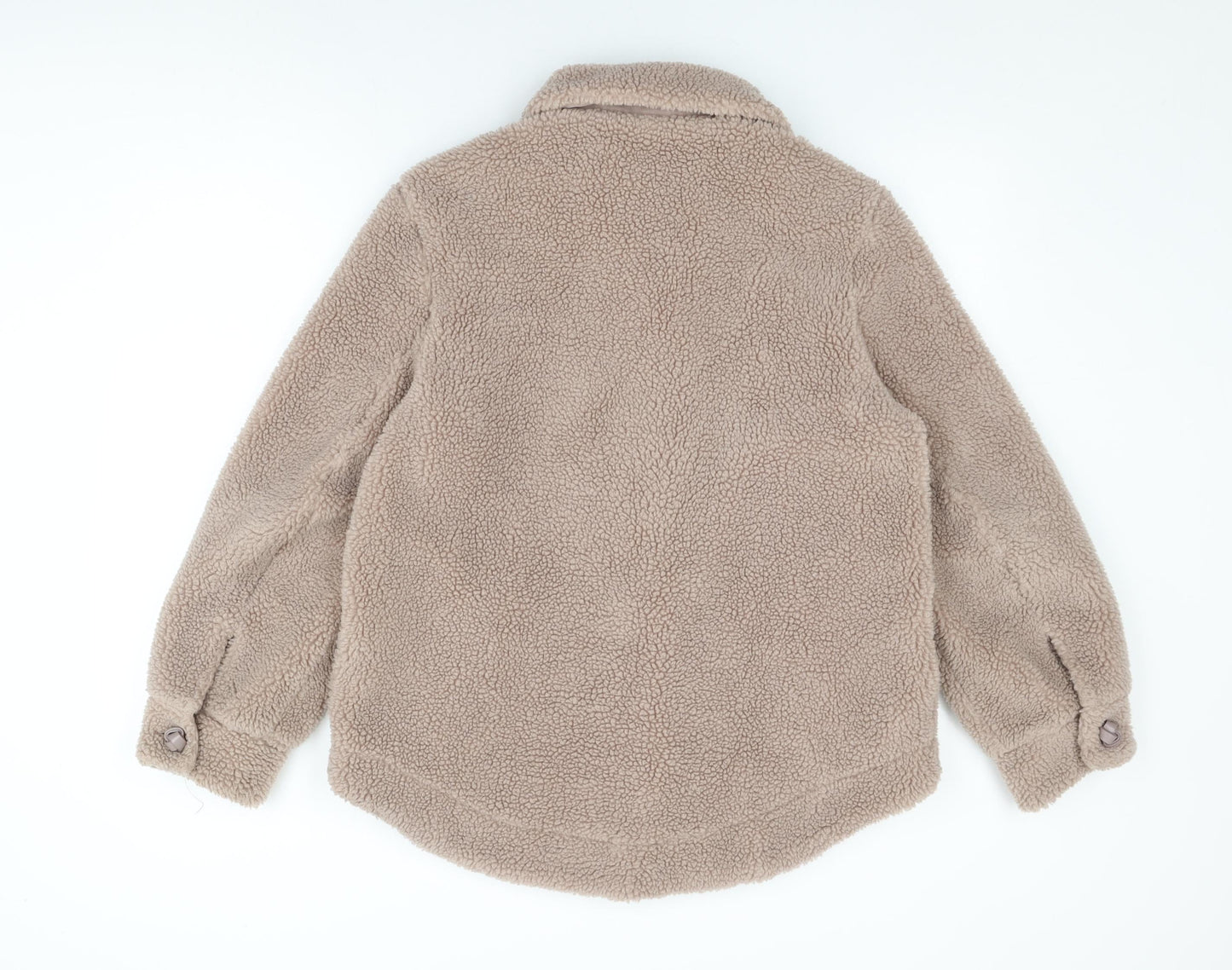 H&M Womens Beige Jacket Coat Size 8 Button