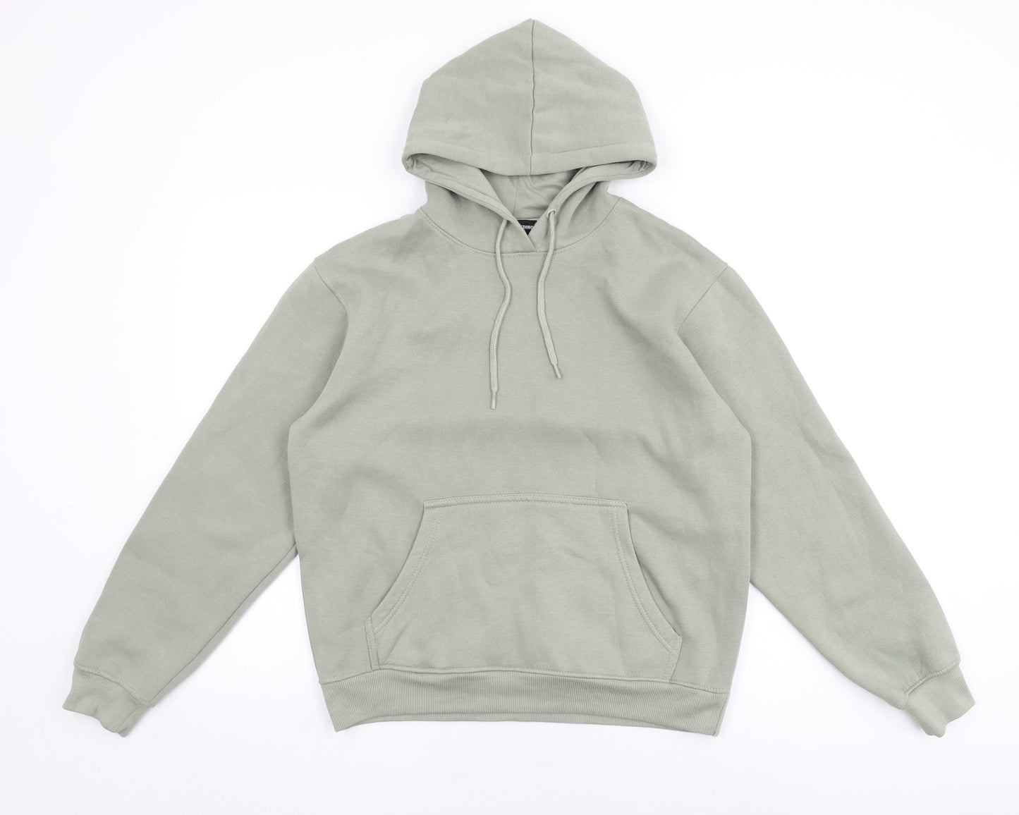 PRETTYLITTLETHING Womens Green Cotton Pullover Hoodie Size S Pullover