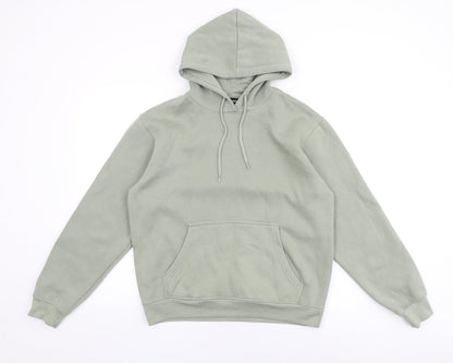 PRETTYLITTLETHING Womens Green Cotton Pullover Hoodie Size S Pullover