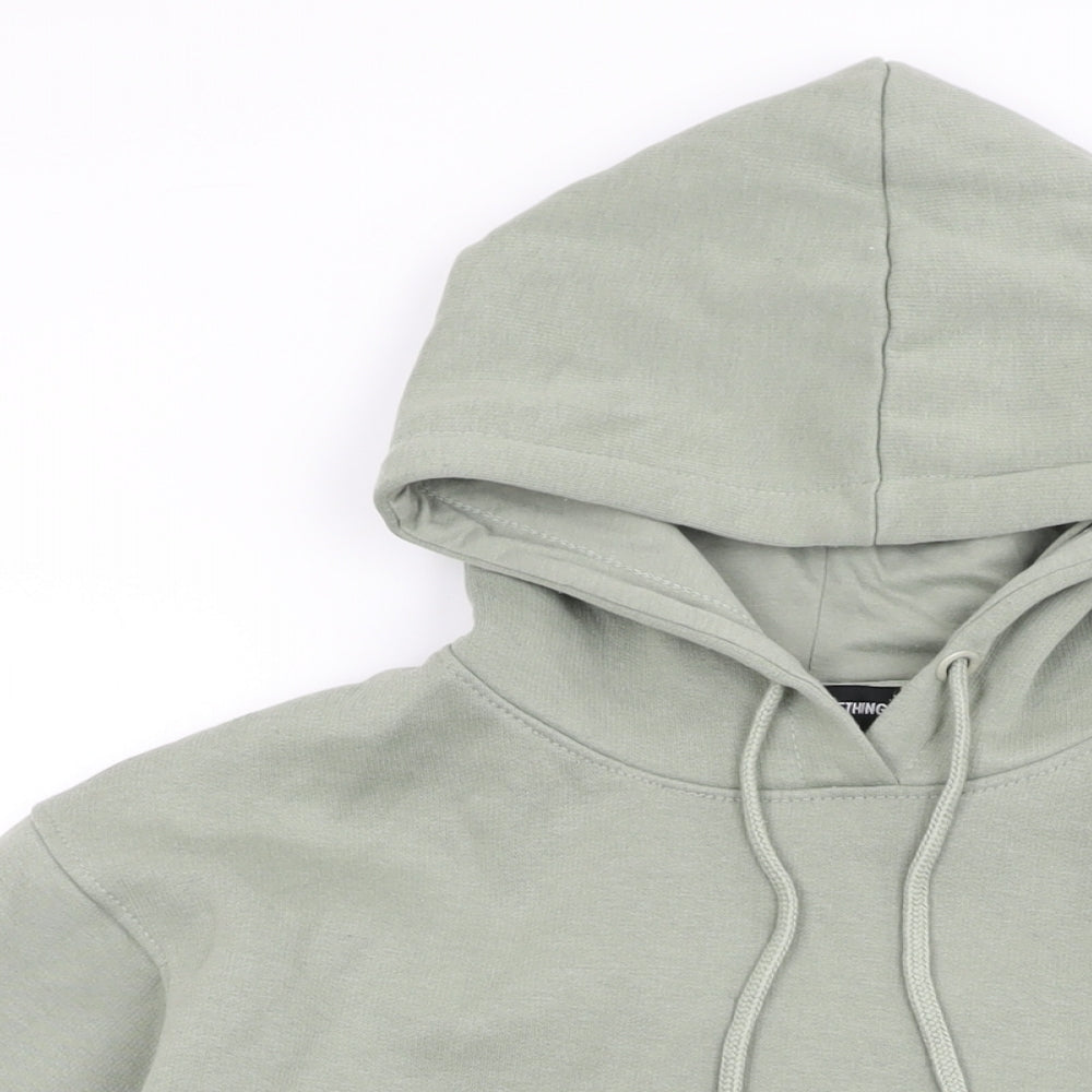 PRETTYLITTLETHING Womens Green Cotton Pullover Hoodie Size S Pullover